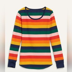 🍁💖Printed Thermal Knit Long Dleeve Pajama Top for Women